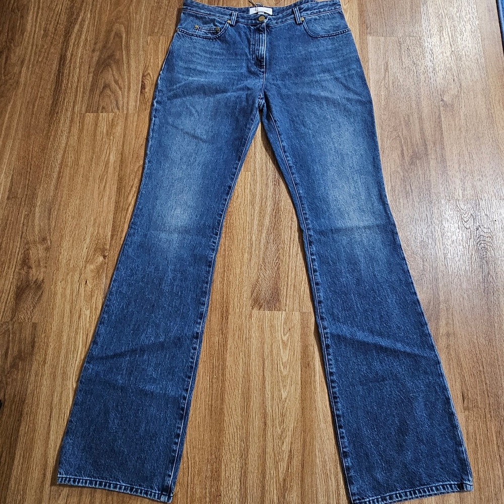 Michael Kors Collection Jeans Womens 14 FPT8020043 Indigo Flare Denim Italy NWT
